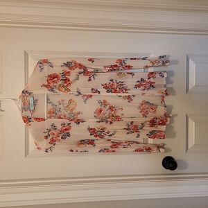 Cream floral cardigan